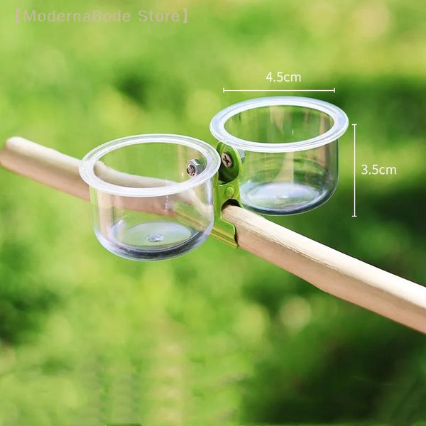 Clip-On Parrot Food and Water Bowl for Small Cages