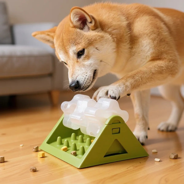 Interactive Dog Puzzle Feeder Toy - Rotating Food Dispenser