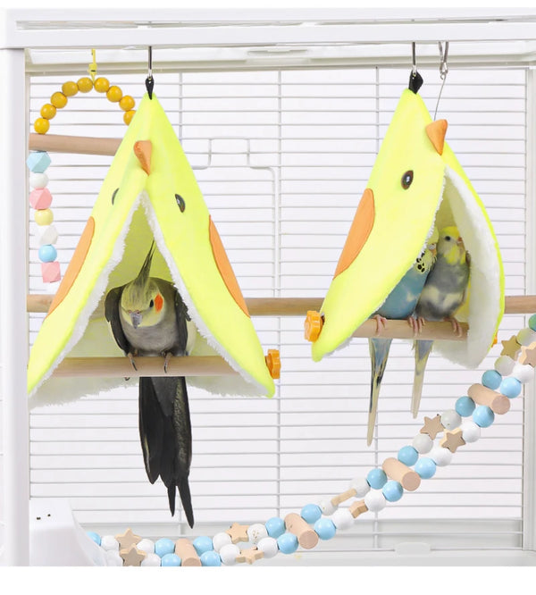 Soft Plush Bird Hammock Nest for Parakeets
