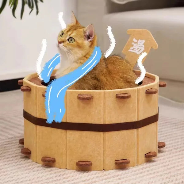 Semi-Enclosed Felt Cat House - Four-Season Pet Nest