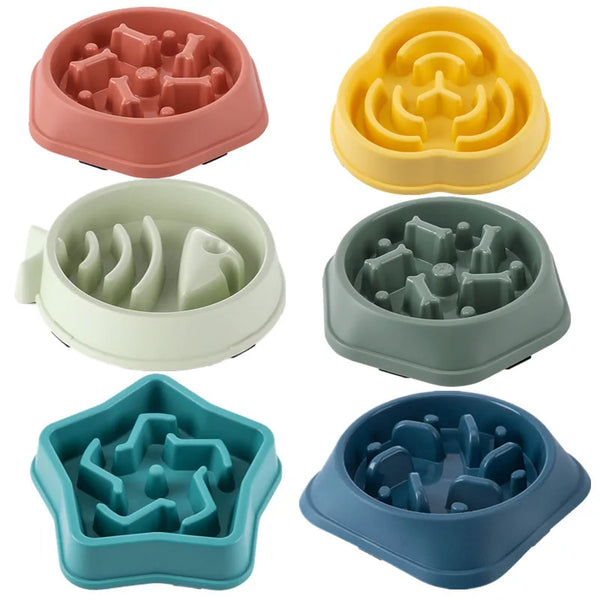 Anti-Choking Slow Feeder Bowl - Non-Slip Pet Dish