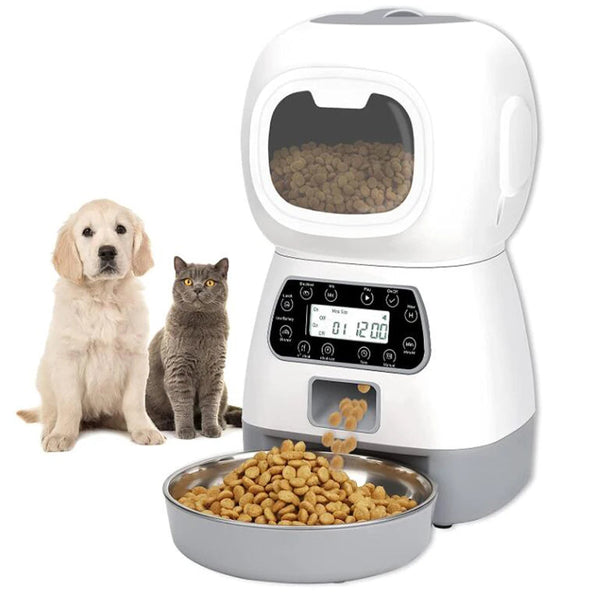 3.5L Automatic Pet Feeder - Timer Food Dispenser Bowl