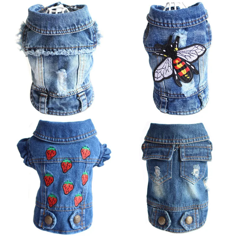 Casual Cat Denim Vest Jacket - Spring and Autumn Outfit