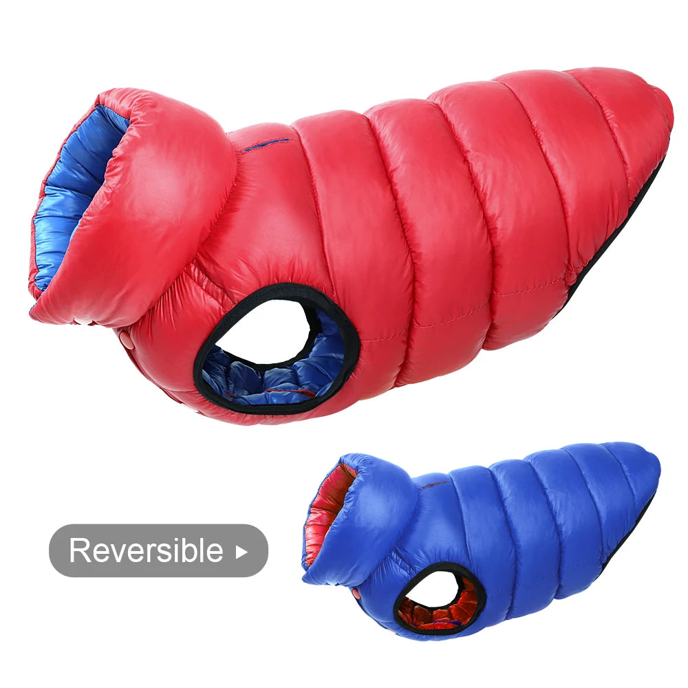 Reversible 3-Layer Waterproof Dog Vest - Warm Winter Coat