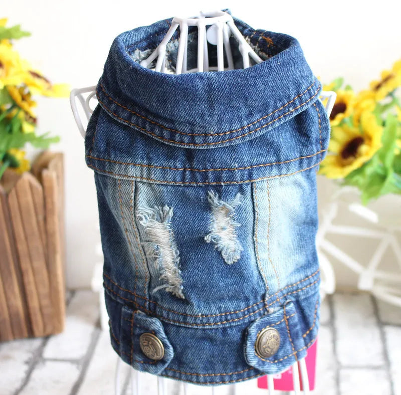Casual Cat Denim Vest Jacket - Spring and Autumn Outfit