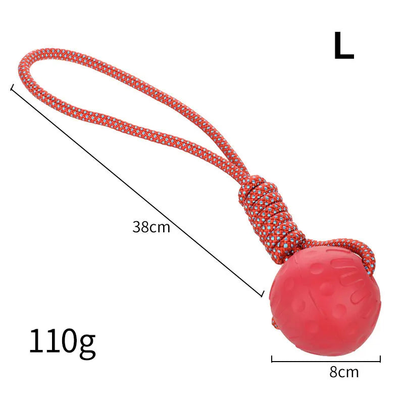 HOOPET Bite-Resistant Rubber Dog Ball Toy - S-XL