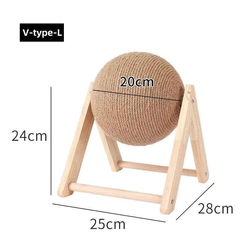 Sisal Rope Cat Scratching Ball Board for Paw Care