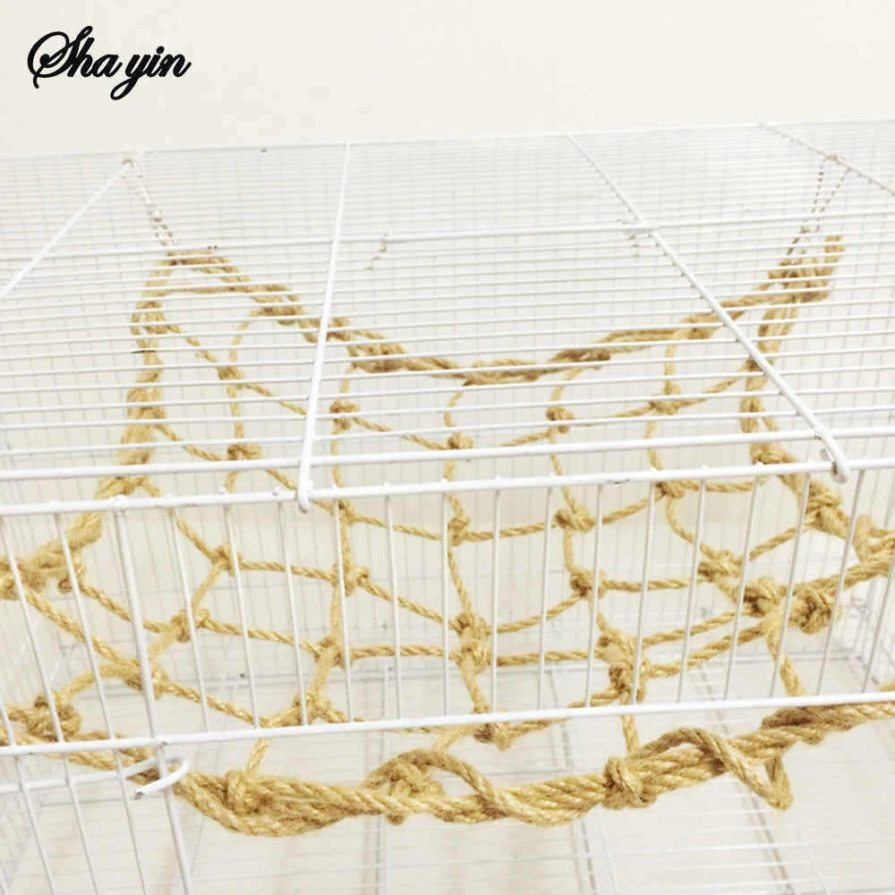 40x40cm Parrot Rope Climbing Net Toy