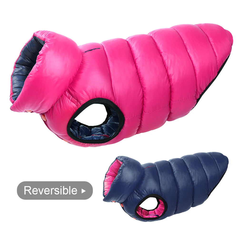 Reversible 3-Layer Waterproof Dog Vest - Warm Winter Coat