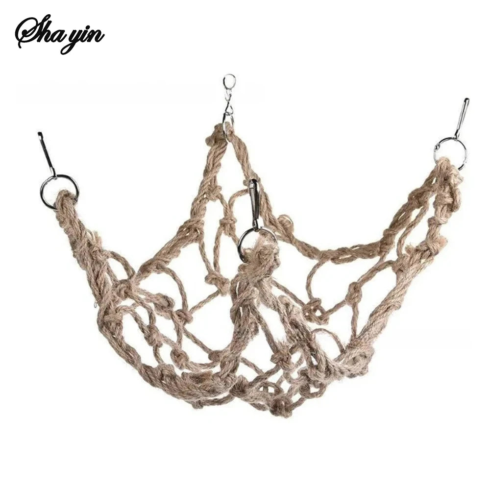 40x40cm Parrot Rope Climbing Net Toy