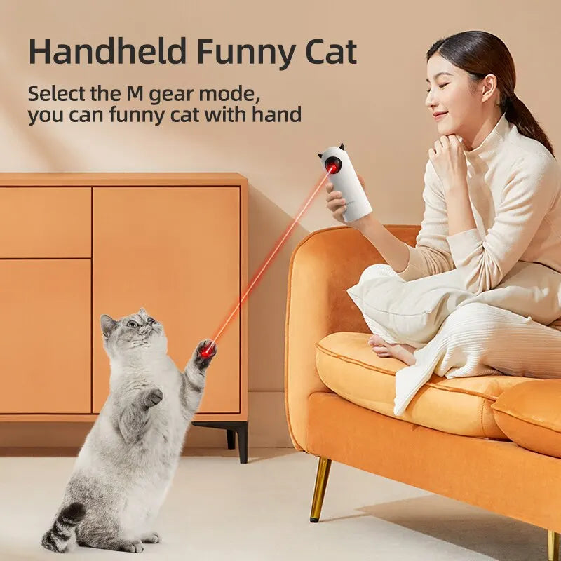 ROJECO Handheld LED Laser Teaser Toy for Indoor Cats
