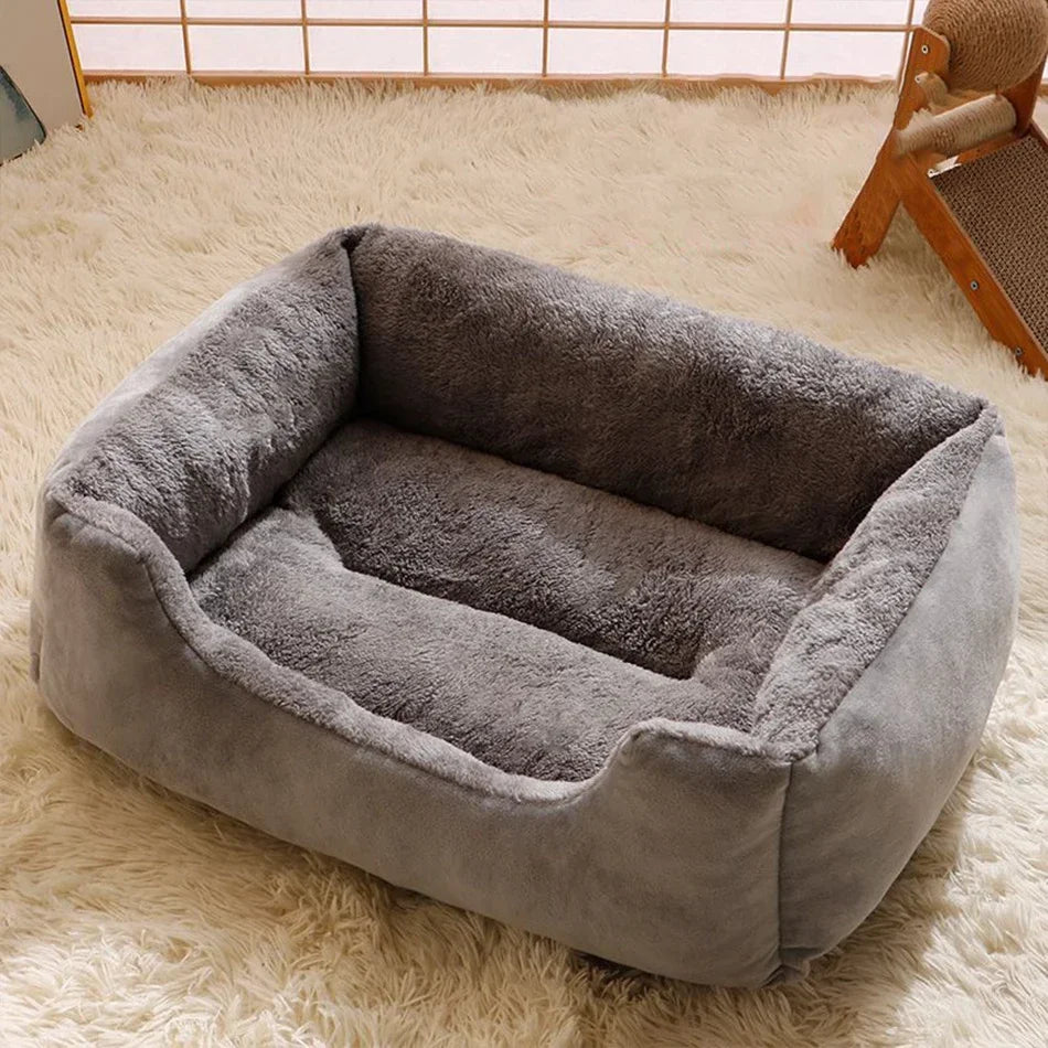 Plush Cat and Dog Cushion Bed - Breathable Basket Mat