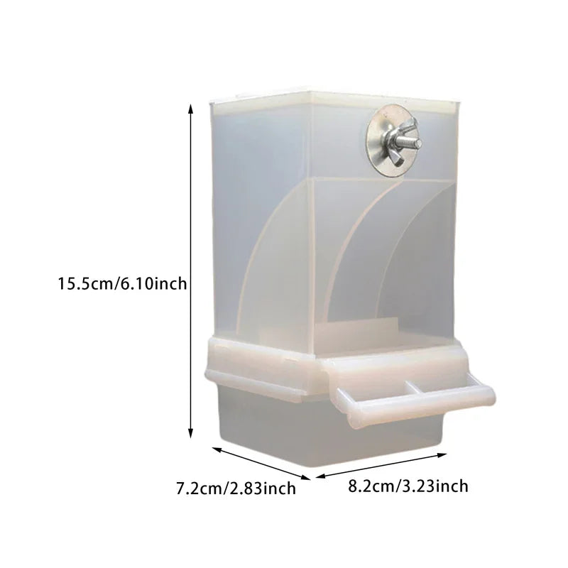 Anti-Spill Automatic Bird Feeder Box for Parakeets