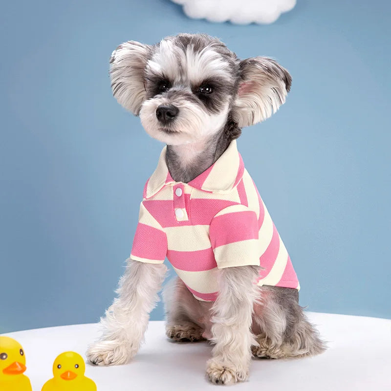 Casual Pet Polo Shirt - Summer Dog and Cat T-Shirt
