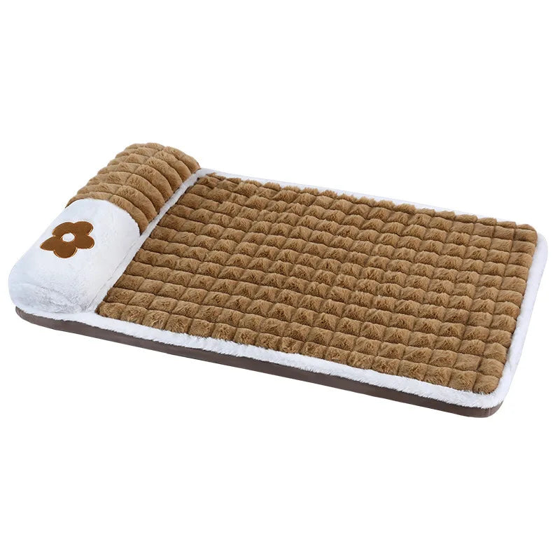 Detachable Cotton Dog Bed Mat - Washable Indoor Comfort