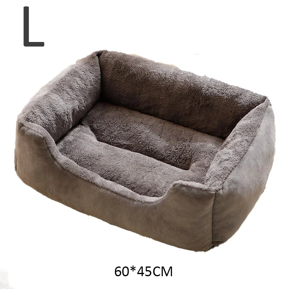 Plush Cat and Dog Cushion Bed - Breathable Basket Mat