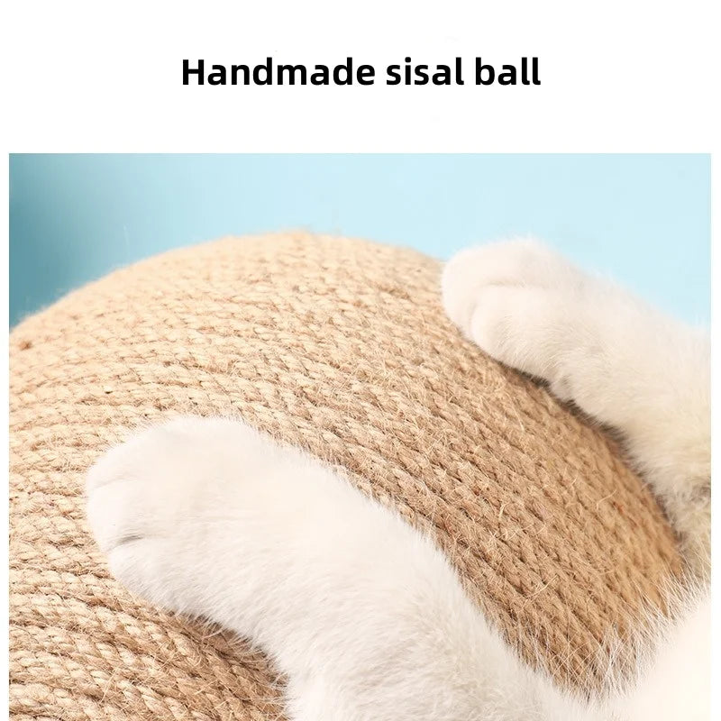 Sisal Rope Cat Scratching Ball Board for Paw Care