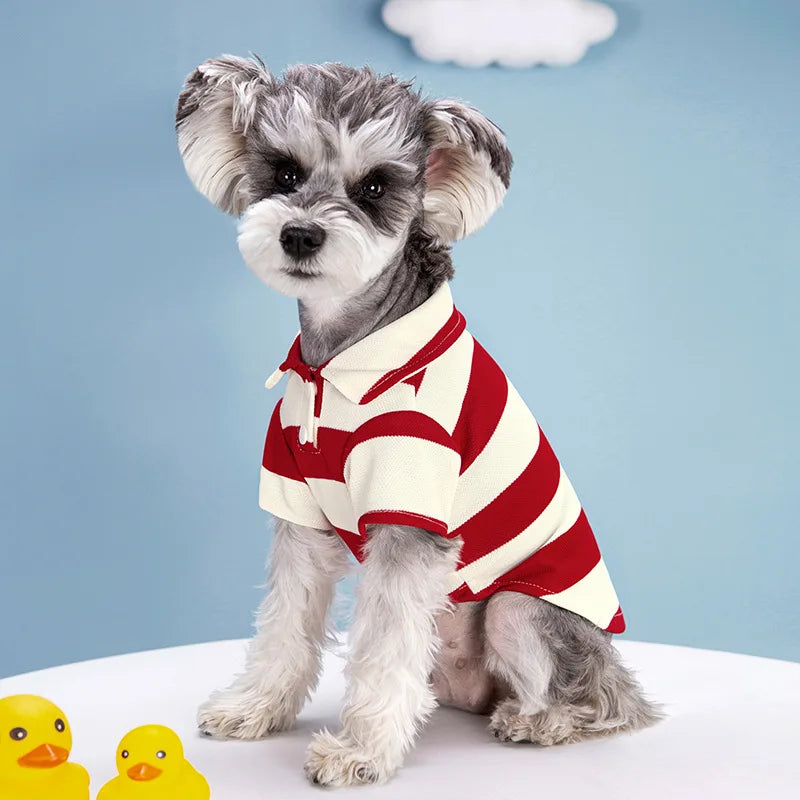 Casual Pet Polo Shirt - Summer Dog and Cat T-Shirt