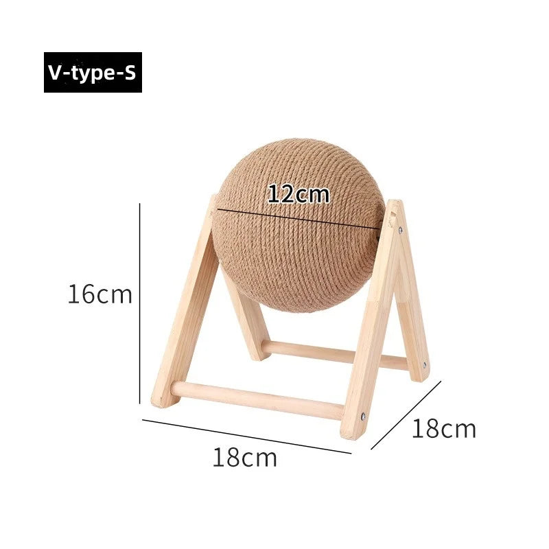 Sisal Rope Cat Scratching Ball Board for Paw Care