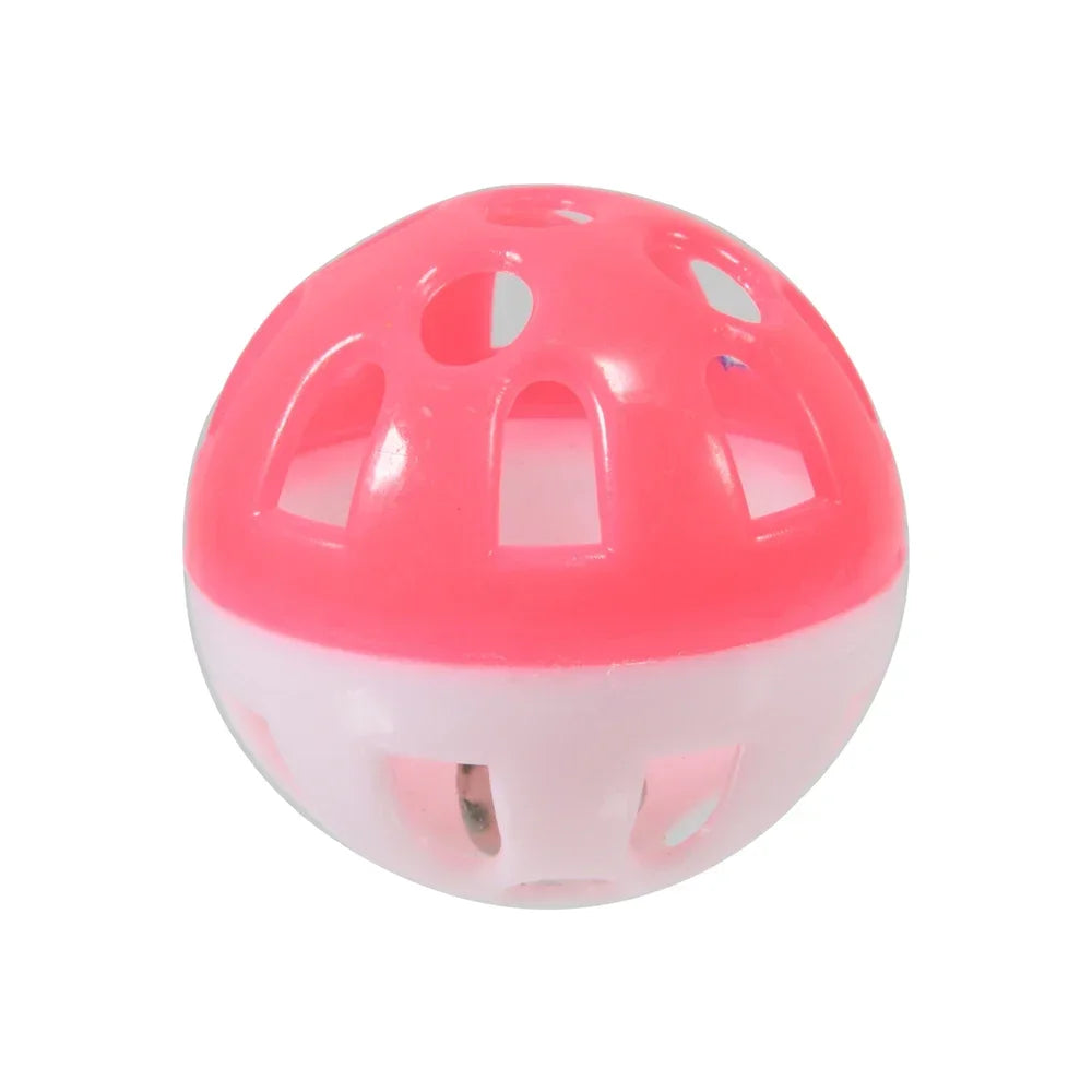10-Piece Colorful Rolling Bell Ball Toys for Birds