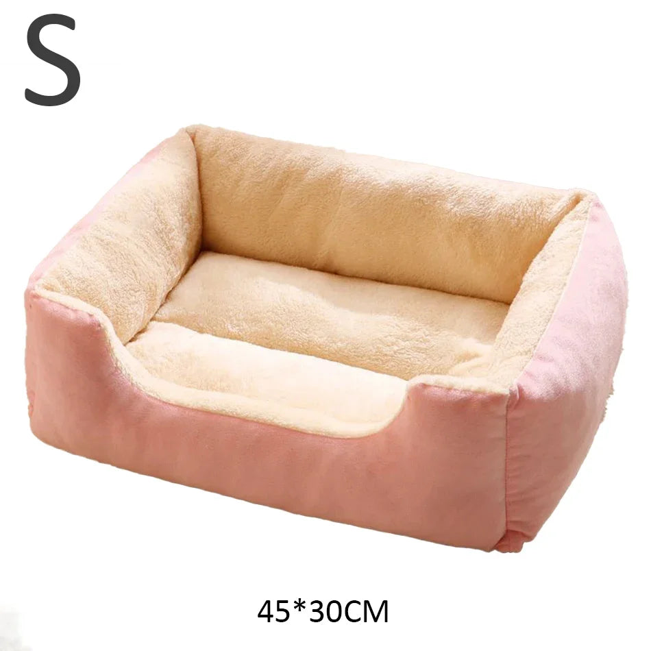 Plush Cat and Dog Cushion Bed - Breathable Basket Mat