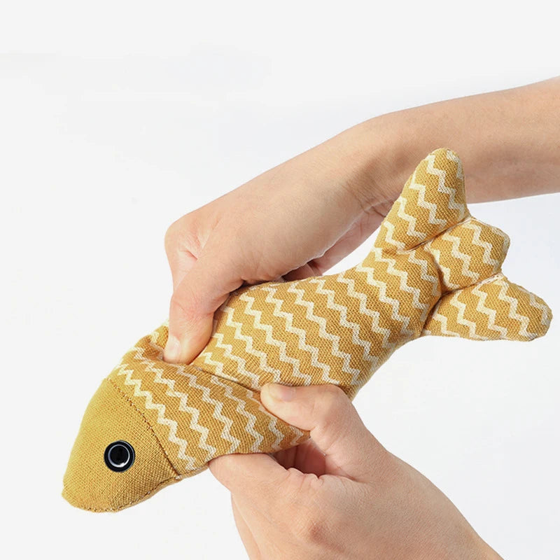 Soft Simulation Fish Kicker Toy for Indoor Cats
