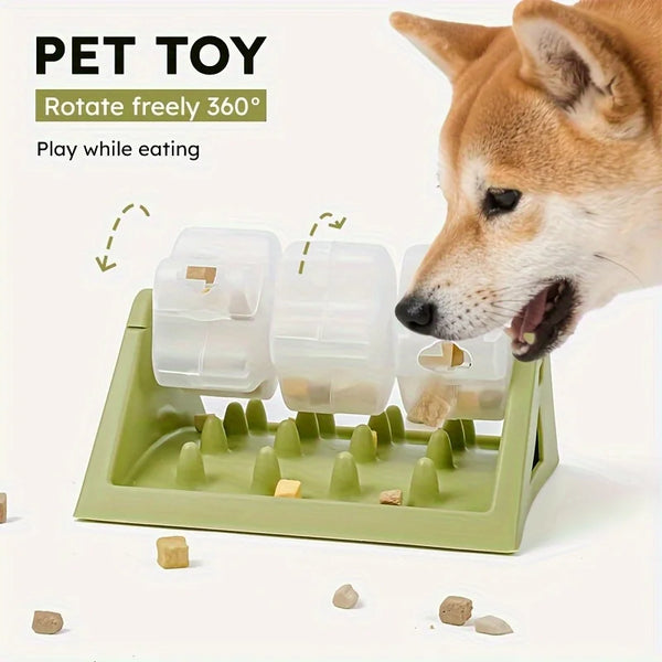 Interactive Dog Puzzle Feeder Toy - Rotating Food Dispenser