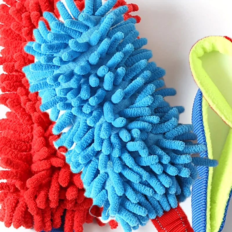 Plush Rope Dog Chew Toy with Sturdy Pull Handle