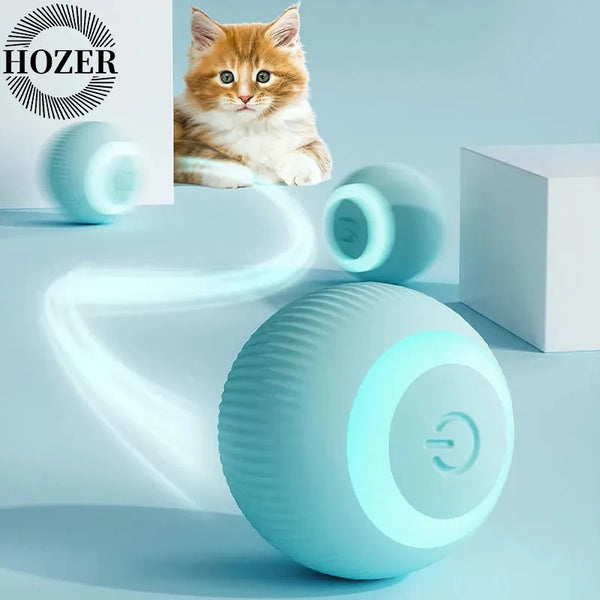 Smart Rolling Interactive Cat Ball Toy with Silicone Shell