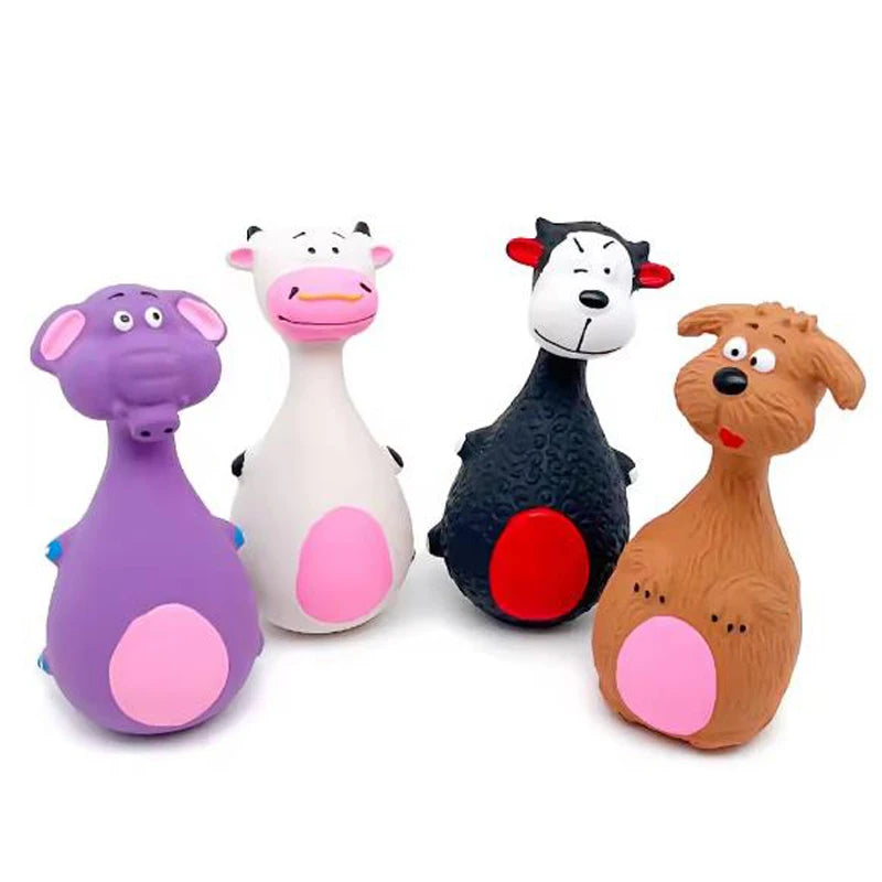 Squeaky Animal Dog Chew Toy - Elephant and Cow Styles