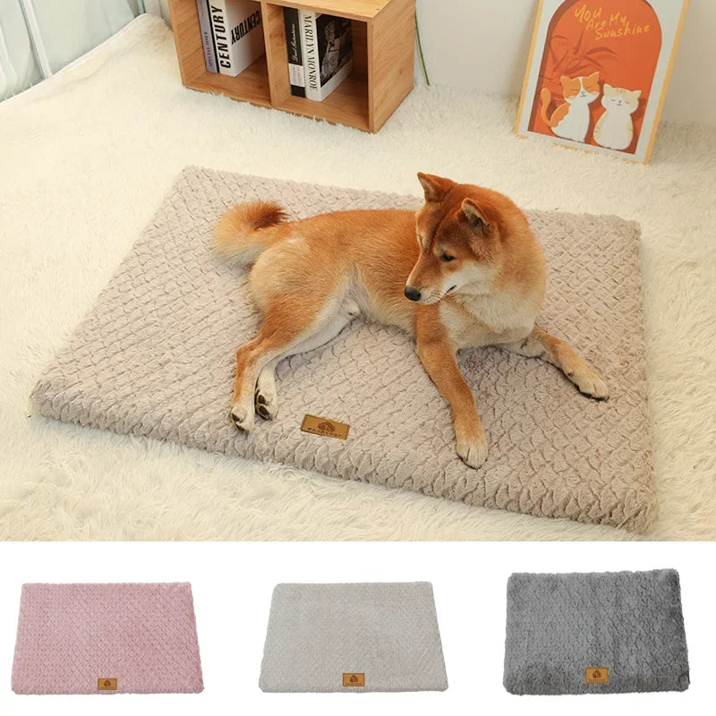 Memory Foam Orthopedic Dog Bed - Washable Faux Fur Cover