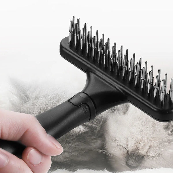 Stainless Steel Undercoat Grooming Rake for Dogs and Cats