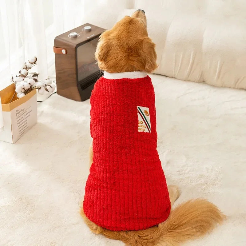 Fleece Big Dog Hoodie Vest - Labrador Golden Retriever Jacket