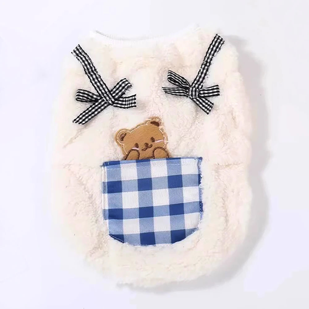 Cozy Plush Pet Vest - Warm Fleece Sleeveless Coat
