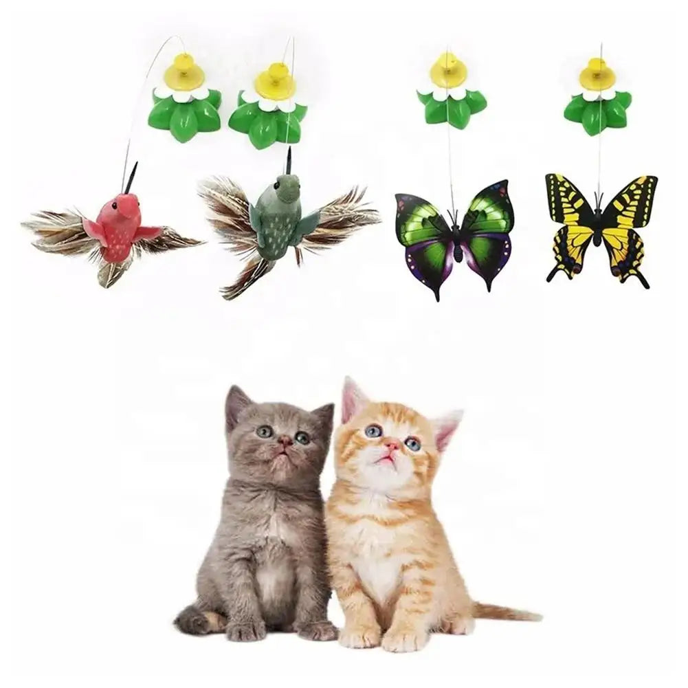 Electric Butterfly Cat Teaser Toy with Rotating Motion
