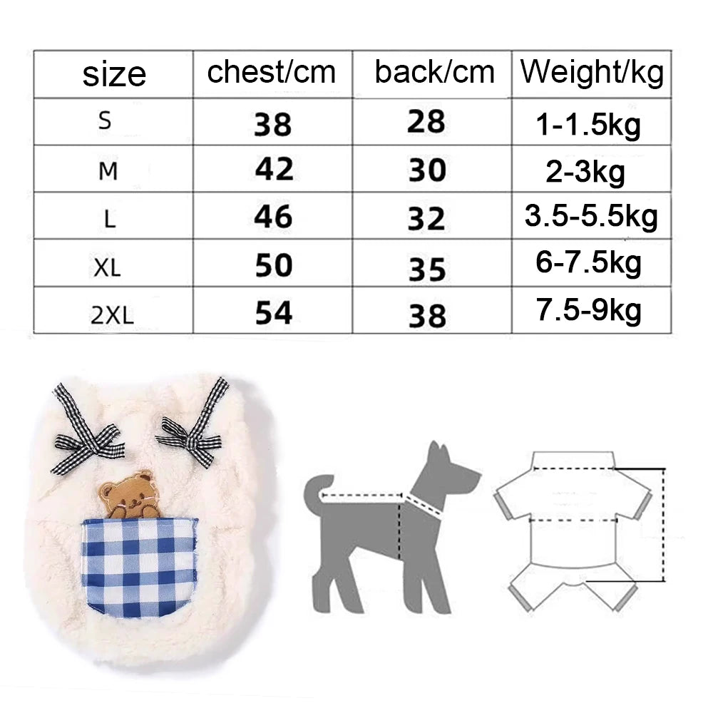 Cozy Plush Pet Vest - Warm Fleece Sleeveless Coat