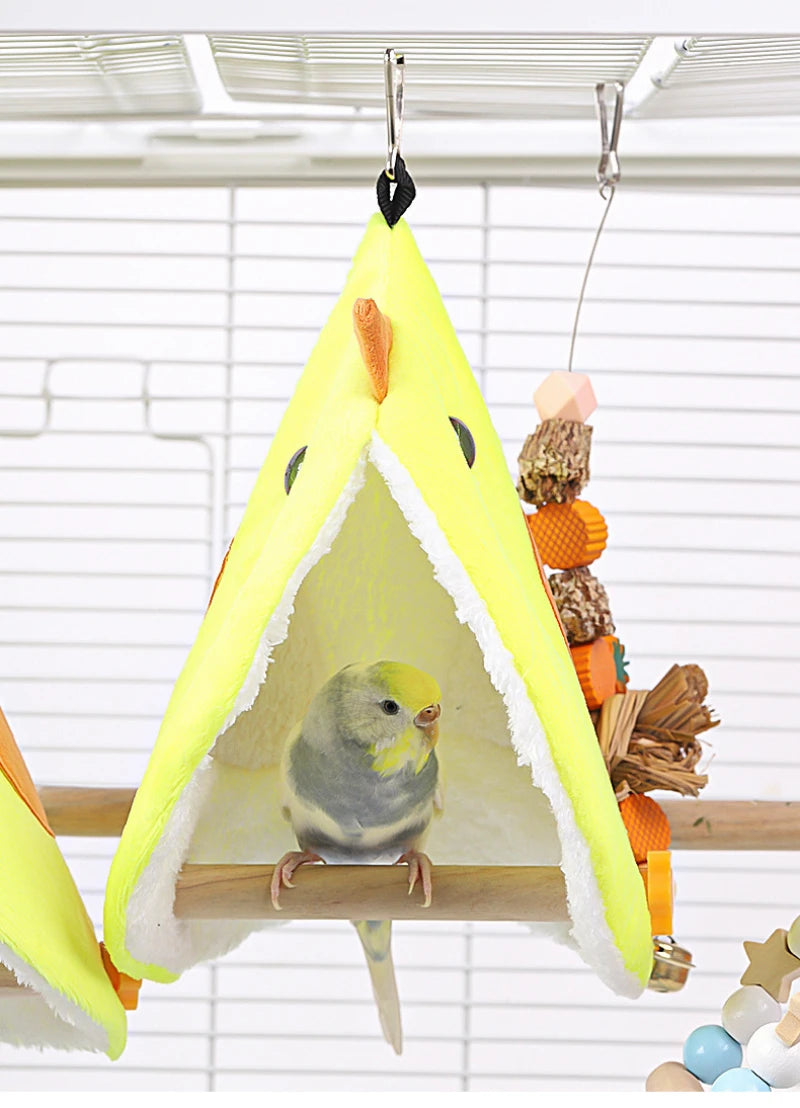 Soft Plush Bird Hammock Nest for Parakeets