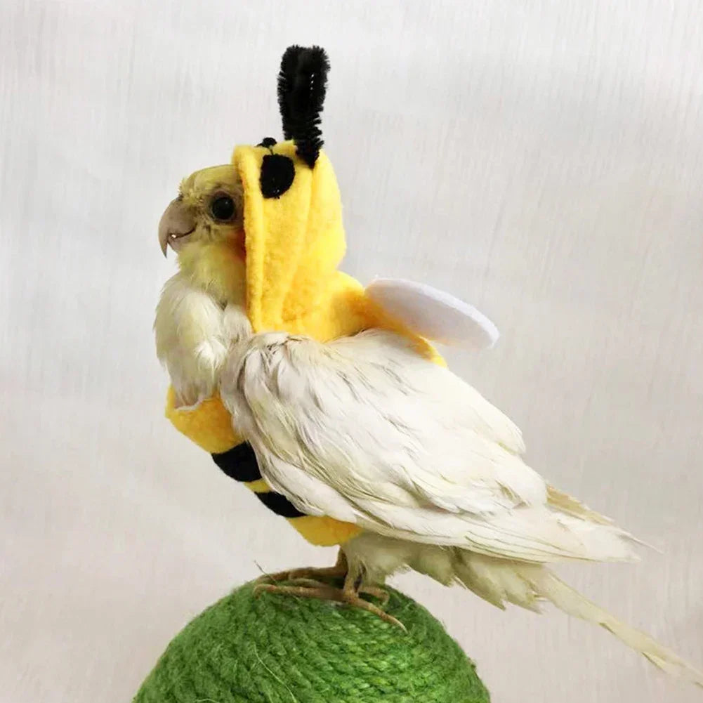 Funny Bee Costume Flying Suit for Pet Birds