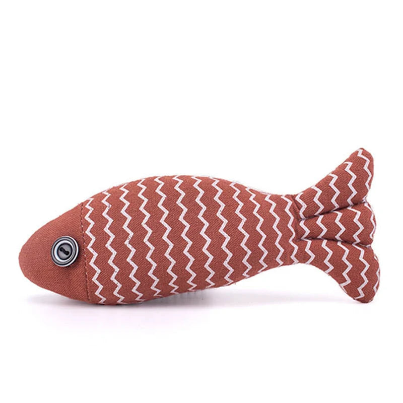 Soft Simulation Fish Kicker Toy for Indoor Cats
