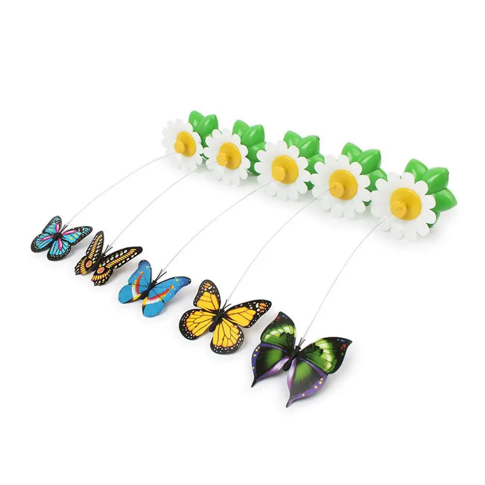 Electric Butterfly Cat Teaser Toy with Rotating Motion