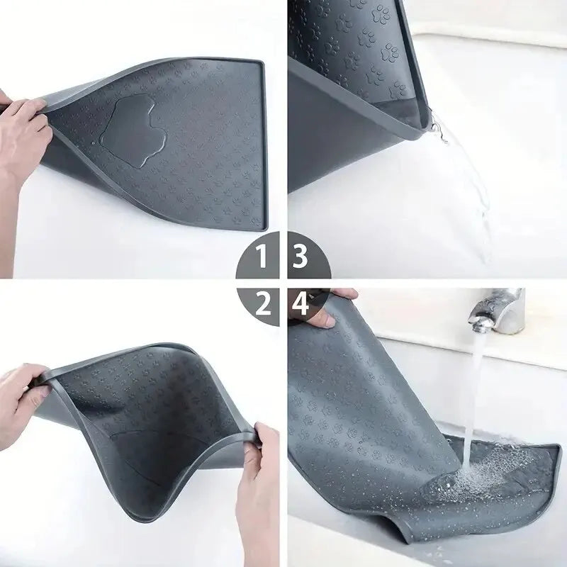 Foldable Silicone No-Spill Feeding Mat for Dogs and Cats