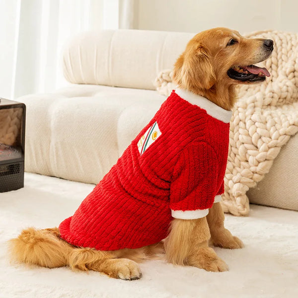 Fleece Big Dog Hoodie Vest - Labrador Golden Retriever Jacket
