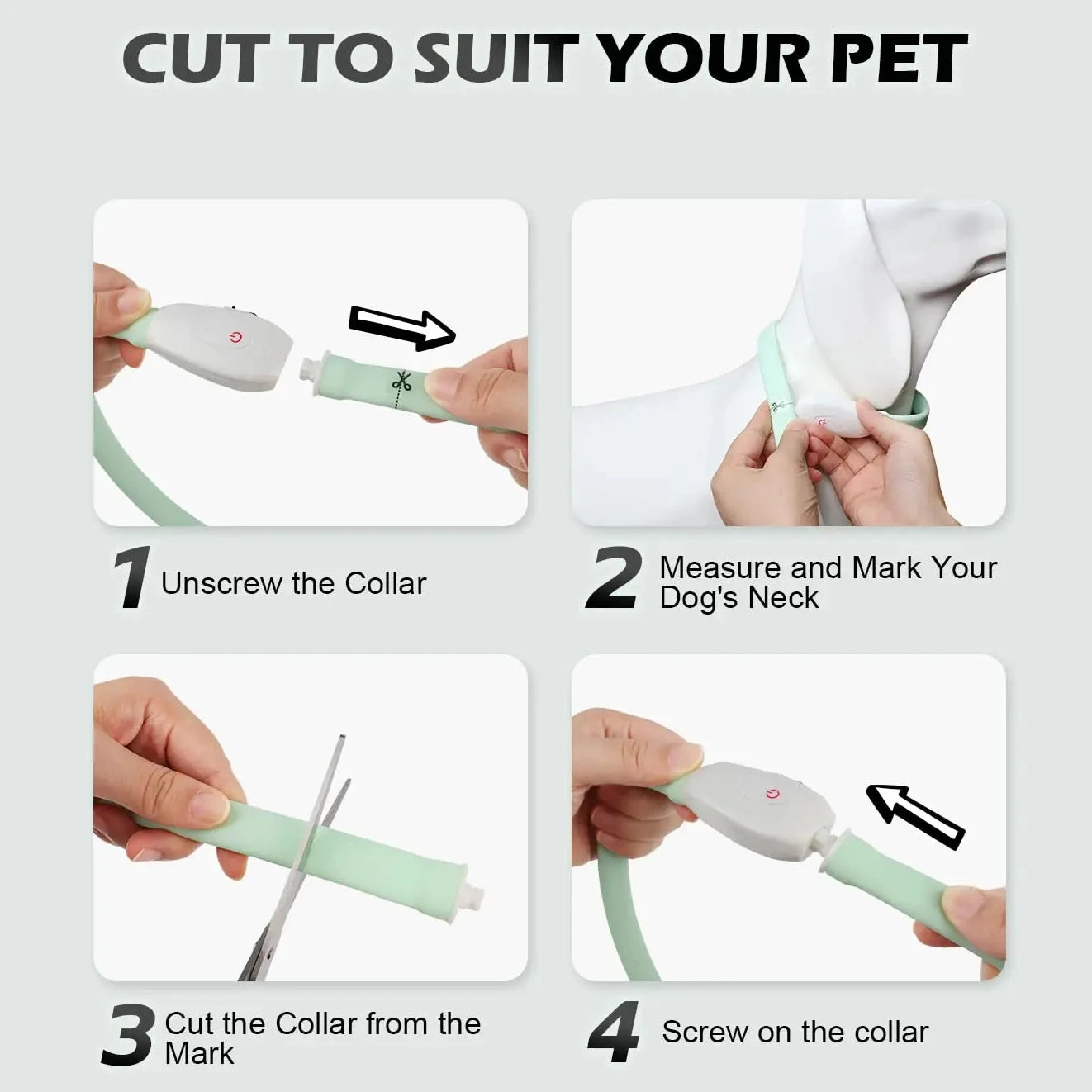 USB Rechargeable LED Dog Collar with 9 Flashing Modes