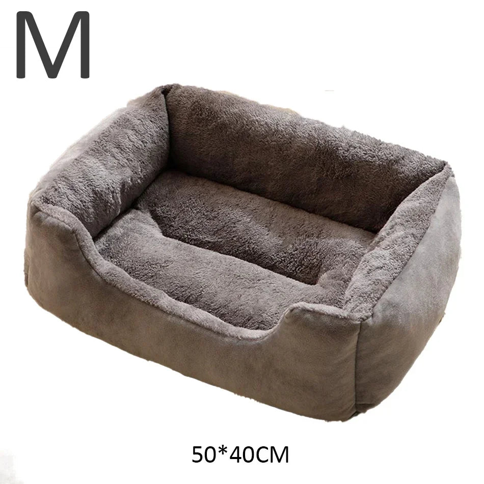 Plush Cat and Dog Cushion Bed - Breathable Basket Mat