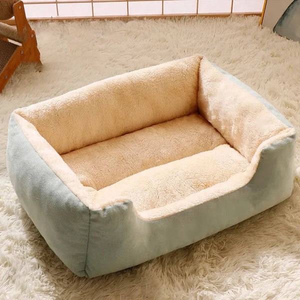 Plush Cat and Dog Cushion Bed - Breathable Basket Mat