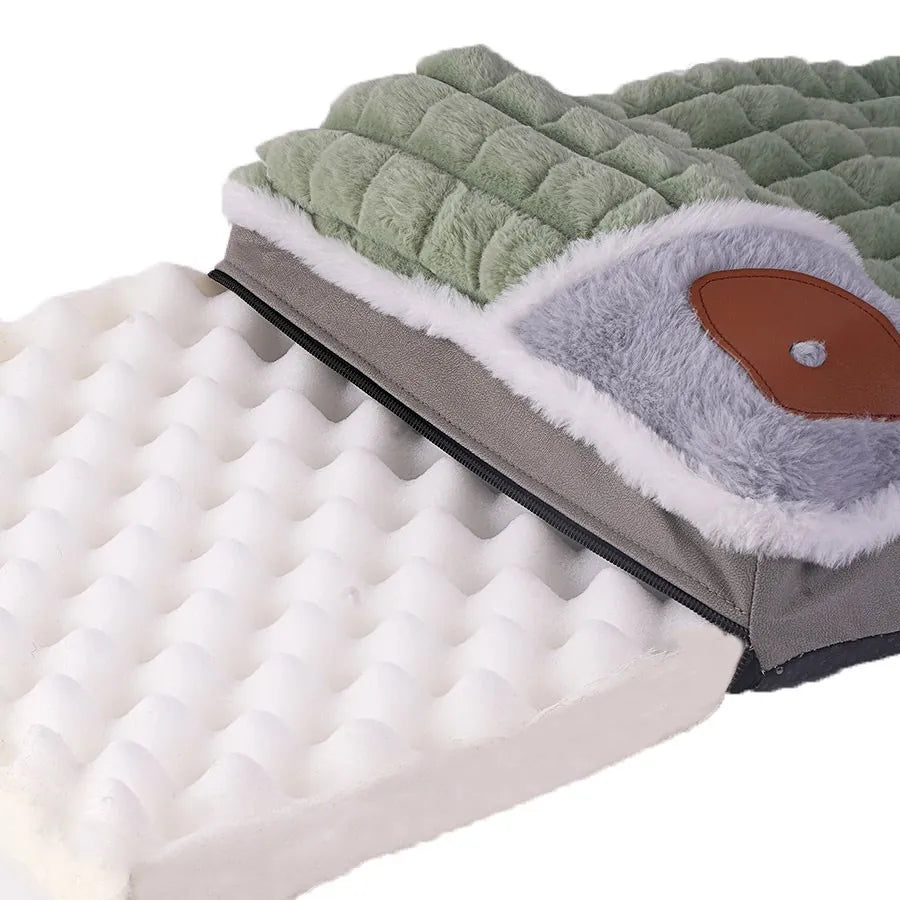 Detachable Cotton Dog Bed Mat - Washable Indoor Comfort